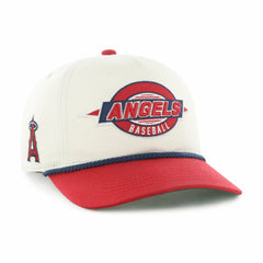 Los Angeles Angels Youth Frame Out Hitch Adjustable Hat - Natural/Red | 47 brand