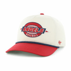 Los Angeles Angels Youth Frame Out Hitch Adjustable Hat - Natural/Red | 47 brand