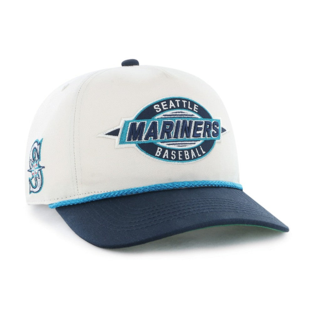 Seattle Mariners Youth Frame Out Hitch Adjustable Hat - Natural/Navy | 47 brand