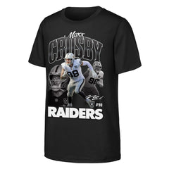 NFL Las Vegas Raiders Maxx Crosby Outerstuff Youth Triple Pic T-Shirt