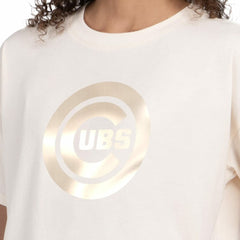 Chicago Cubs Starter Women's Pastels Boxy Cropped T-Shirt - Cream