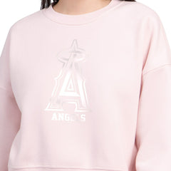 Los Angeles Angels Starter Women's Pastels Boxy Fleece Sweatshirt - Light Pink