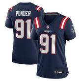 NFL New England Patriots Elijah Ponder Women's Team Game Jersey