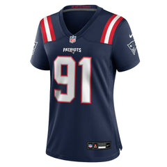 NFL New England Patriots Elijah Ponder Women's Team Game Jersey