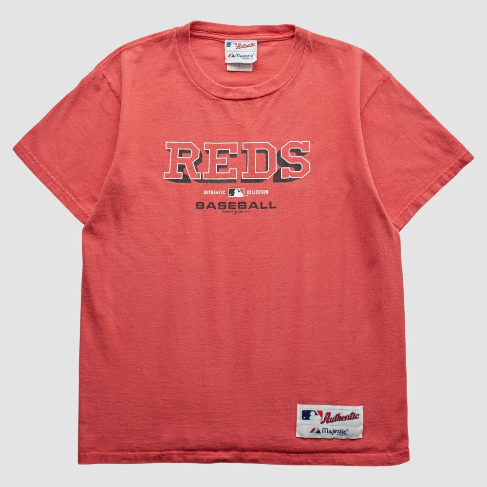 Cincinnati Reds Majestic 2002 T-Shirt - Red Vintage