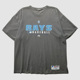 Tampa Bay Rays Majestic 2000s T-Shirt - Gray Vintage