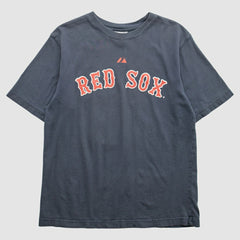 Boston Red Sox Majestic 2000s T-Shirt - Navy Vintage