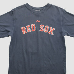 Boston Red Sox Majestic 2000s T-Shirt - Navy Vintage