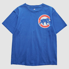Chicago Cubs Majestic 2000s T-Shirt - Blue Vintage