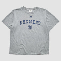 Milwaukee Brewers Adidas 2000s T-Shirt - Gray Vintage