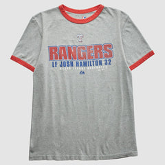 Texas Rangers Majestic 2010 T-Shirt - Heather Gray Vintage