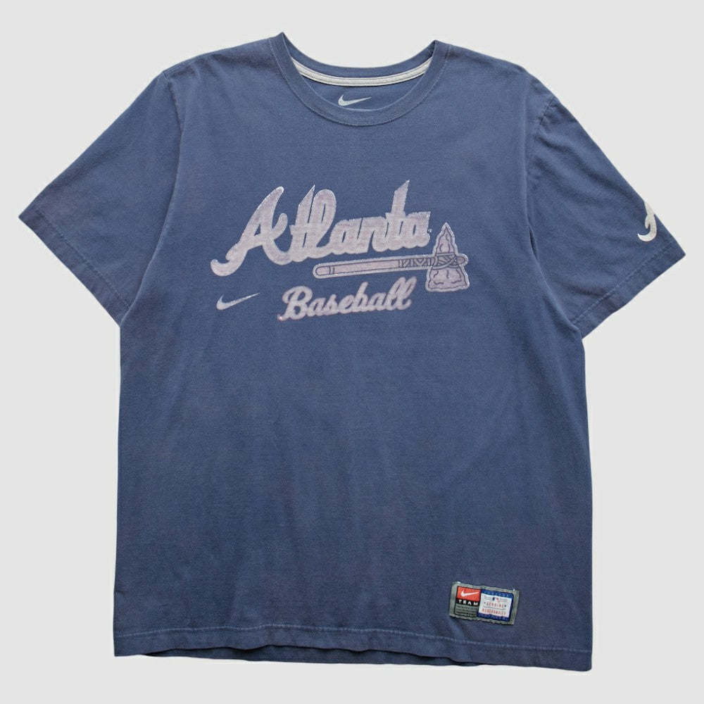 Atlanta Braves 2010s T-Shirt - Blue Vintage | Nike