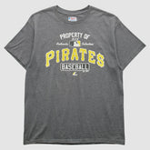 Pittsburgh Pirates Majestic 2000s T-Shirt - Gray Vintage