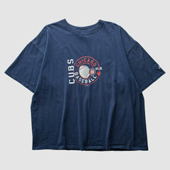 Chicago Cubs Majestic 2004 T-Shirt - Navy Vintage