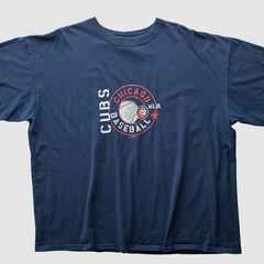 Chicago Cubs Majestic 2004 T-Shirt - Navy Vintage