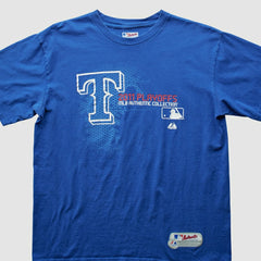 Texas Rangers Majestic 2011 T-Shirt - Blue Vintage