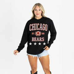 NFL Chicago Bears Gameday Couture Women's Oversized Everyday Star Long Sleeve T-Shirt