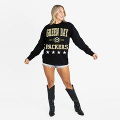 NFL Green Bay Packers Gameday Couture Women's Oversized Everyday Star Long Sleeve T-Shirt