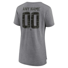 Boston Bruins Women's Heritage Custom Tri-Blend T-Shirt