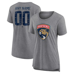 Florida Panthers Women's Heritage Custom Tri-Blend T-Shirt