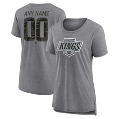 Los Angeles Kings Women's Heritage Custom Tri-Blend T-Shirt