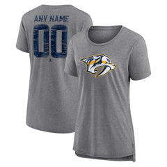 Nashville Predators Women's Heritage Custom Tri-Blend T-Shirt