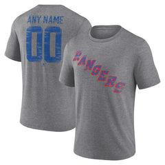 New York Rangers Heritage Custom Tri-Blend T-Shirt
