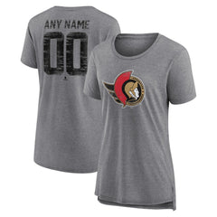 Ottawa Senators Women's Heritage Custom Tri-Blend T-Shirt