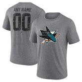 San Jose Sharks Heritage Custom Tri-Blend T-Shirt