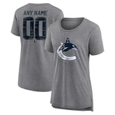 Vancouver Canucks Women's Heritage Custom Tri-Blend T-Shirt