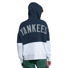 New York Yankees Starter Women's Wishbone Full-Zip Hoodie - Navy/Heather Gray