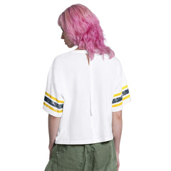 Milwaukee Brewers Starter Women's Cropped Hurry Up Offense T-Shirt - White