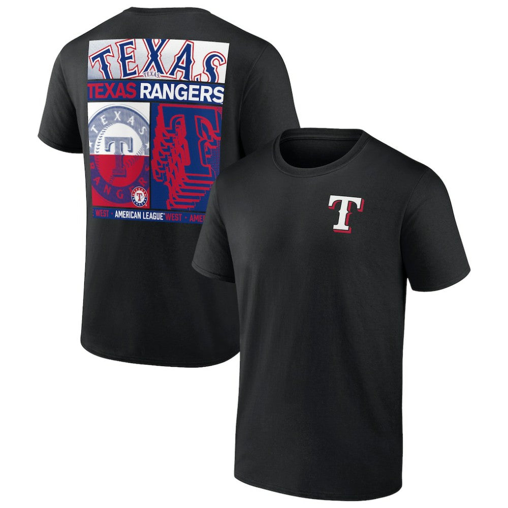 Texas Rangers Profile Big & Tall Two-Sided Graphic T-Shirt - Black