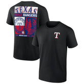 Texas Rangers Profile Big & Tall Two-Sided Graphic T-Shirt - Black