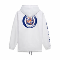 Detroit Tigers Big & Tall Full-Snap Hooded Jacket - White | Mitchell & Ness
