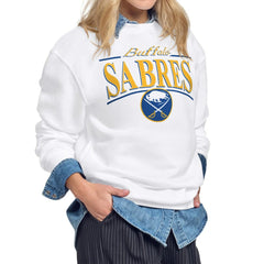 Buffalo Sabres Starter Women's Arch Stripe Fleece Sweatshirt
