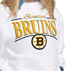 Boston Bruins Starter Women's Arch Stripe Fleece Sweatshirt