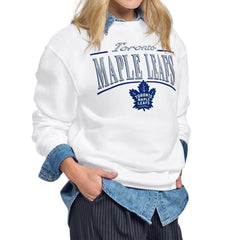 Toronto Maple Leafs Starter Women's Arch Stripe Fleece Sweatshirt