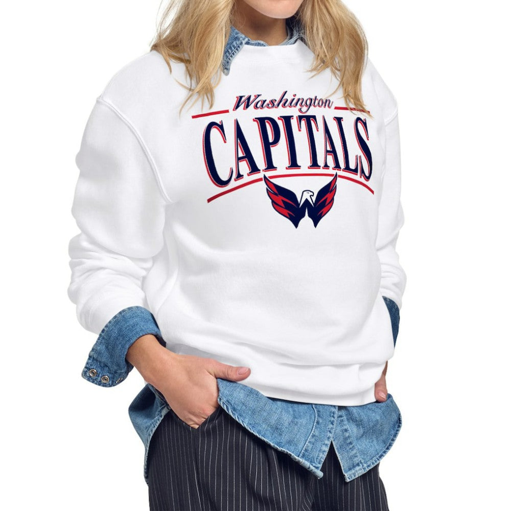 Washington Capitals Starter Women's Arch Stripe Fleece Sweatshirt