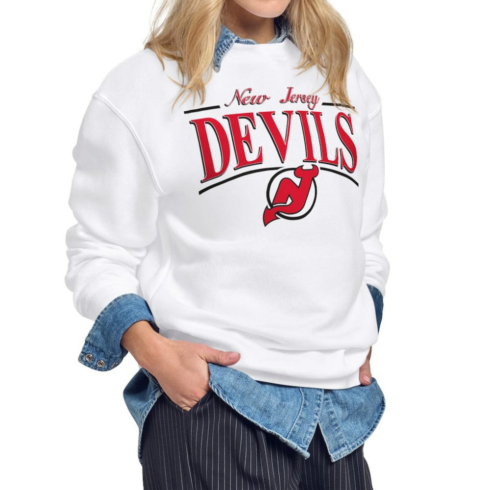 New Jersey Devils Starter Women's Arch Stripe Fleece Sweatshirt