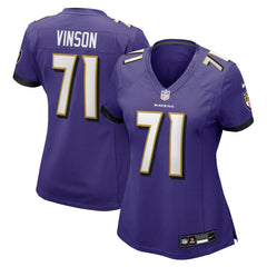 NFL Baltimore Ravens Carson Vinson Women's Team Game Jersey