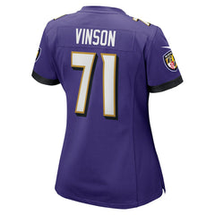 NFL Baltimore Ravens Carson Vinson Women's Team Game Jersey
