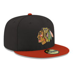 Chicago Blackhawks New Era Core Logo Two-Tone 59FIFTY Fitted Hat