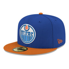 Edmonton Oilers New Era Core Logo Two-Tone 59FIFTY Fitted Hat