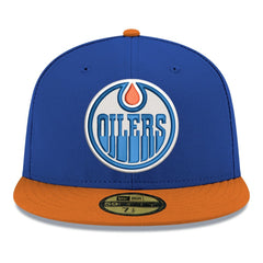 Edmonton Oilers New Era Core Logo Two-Tone 59FIFTY Fitted Hat
