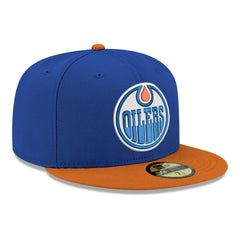 Edmonton Oilers New Era Core Logo Two-Tone 59FIFTY Fitted Hat