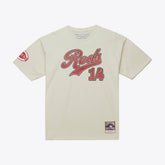 Pete Rose Cincinnati Reds Cooperstown Collection Throwback Name & Number T-Shirt - Cream | Mitchell & Ness
