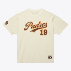 Tony Gwynn San Diego Padres Cooperstown Collection Throwback Name & Number T-Shirt - Cream | Mitchell & Ness
