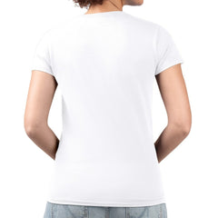 Los Angeles Dodgers G-III 4Her by Carl Banks Women's Metallic Drop Lightweight V-Neck T-Shirt - White