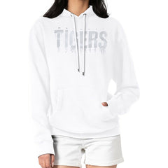 Detroit Tigers G-III 4Her by Carl Banks Women's Metallic Drop Fleece Hoodie - White